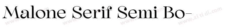 Malone Serif Semi Bo字体转换